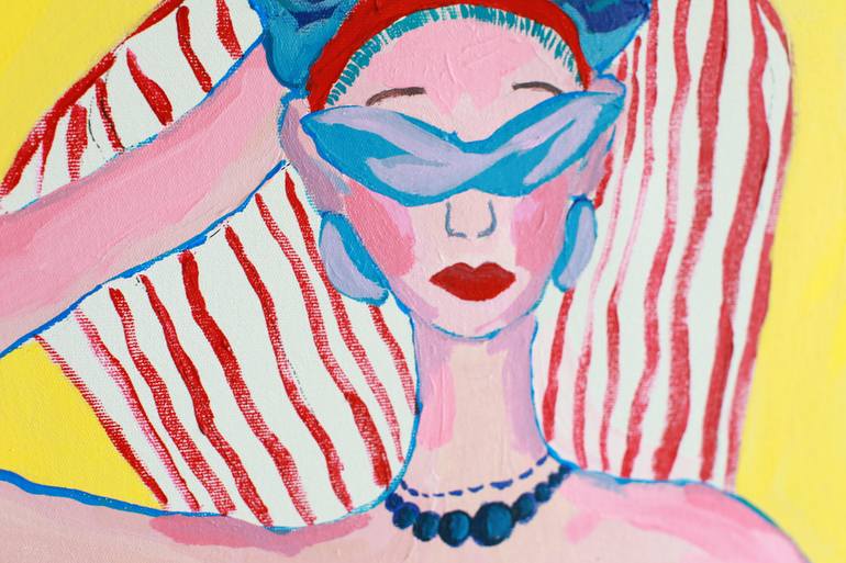 Original Expressionism Beach Painting by Ksenia Kozhakhanova