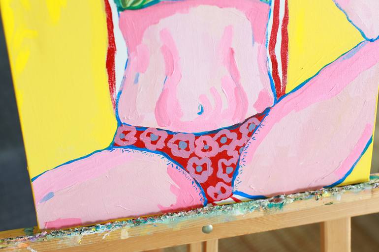 Original Expressionism Beach Painting by Ksenia Kozhakhanova