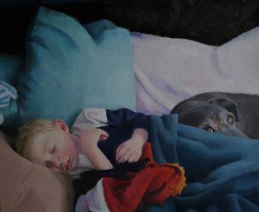 Original Figurative Children Paintings by Karin Bouthoorn