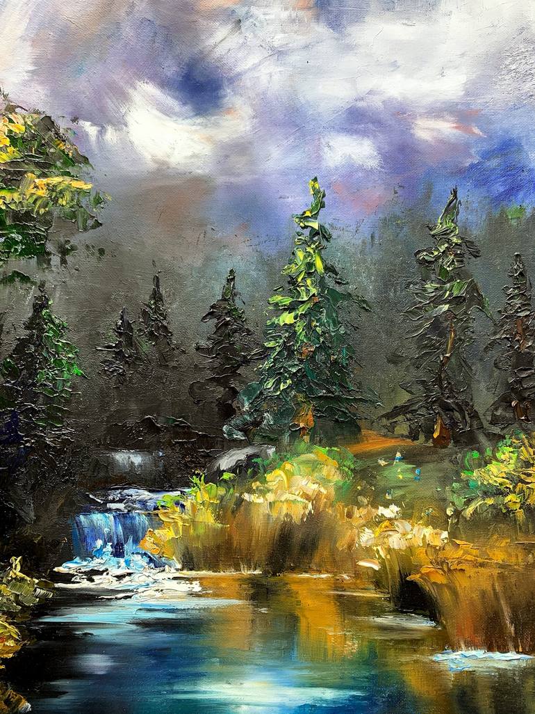 Original Impressionism Nature Painting by Polina Brunner