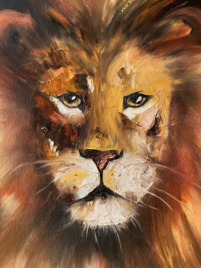 Original Impressionism Animal Painting by Polina Brunner