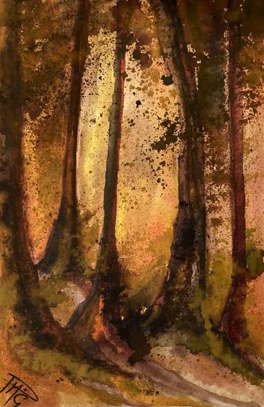 Original Expressionism Tree Paintings by P McG