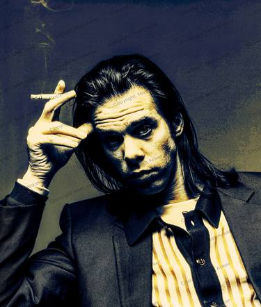 Nick Cave with cigarette thumb