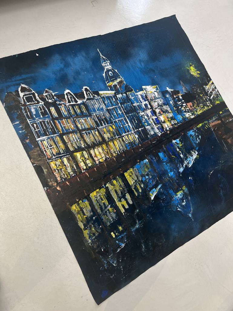 Original Abstract Expressionism Architecture Painting by Wendy van Putten