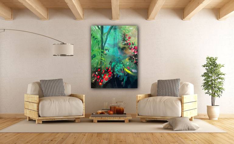 Original Abstract Expressionism Botanic Painting by Wendy Van Putten
