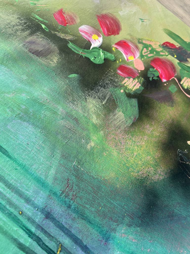 Original Abstract Expressionism Botanic Painting by Wendy Van Putten
