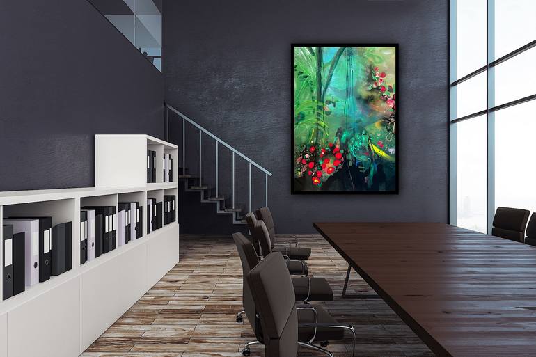 Original Abstract Expressionism Botanic Painting by Wendy Van Putten