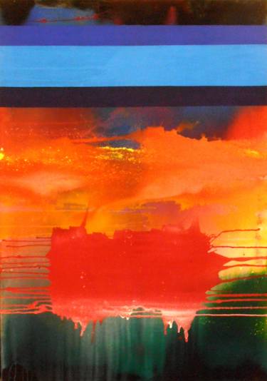 Original Abstract Expressionism Landscape Paintings by Rex Dixon