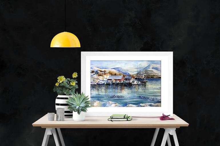 Original Fine Art Ship Painting by Alevtina Mulyukova