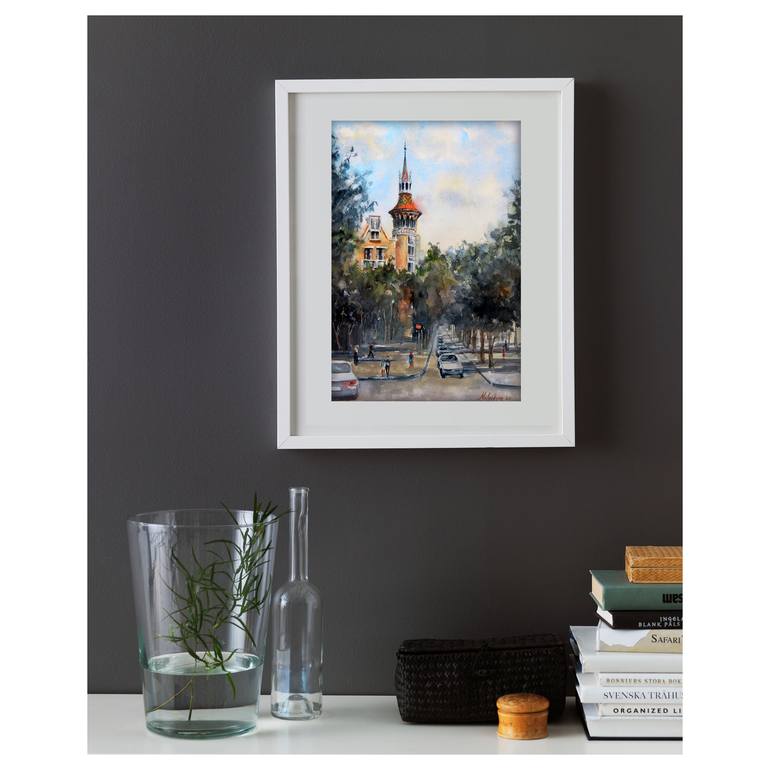 Original Fine Art Cities Painting by Alevtina Mulyukova