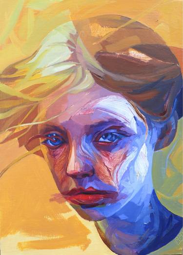 Original Expressionism Portrait Paintings by Melinda Matyas