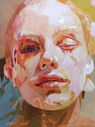 Original Expressionism Portrait Painting by Melinda Matyas