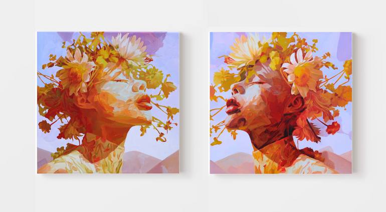 Original Expressionism Portrait Painting by Melinda Matyas