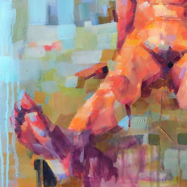 Original Expressionism Nude Painting by Melinda Matyas