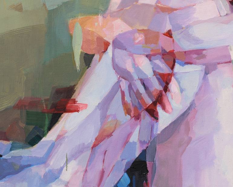 Original Expressionism Nude Painting by Melinda Matyas