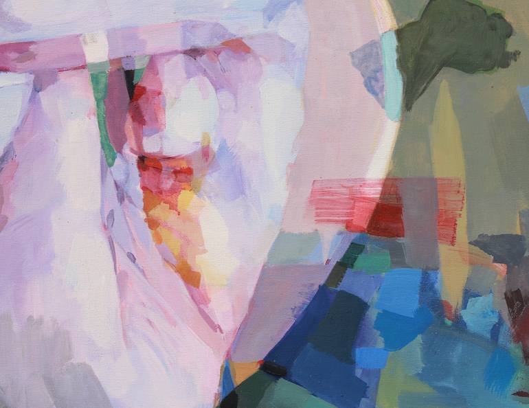 Original Expressionism Nude Painting by Melinda Matyas
