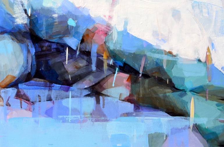 Original Expressionism People Painting by Melinda Matyas