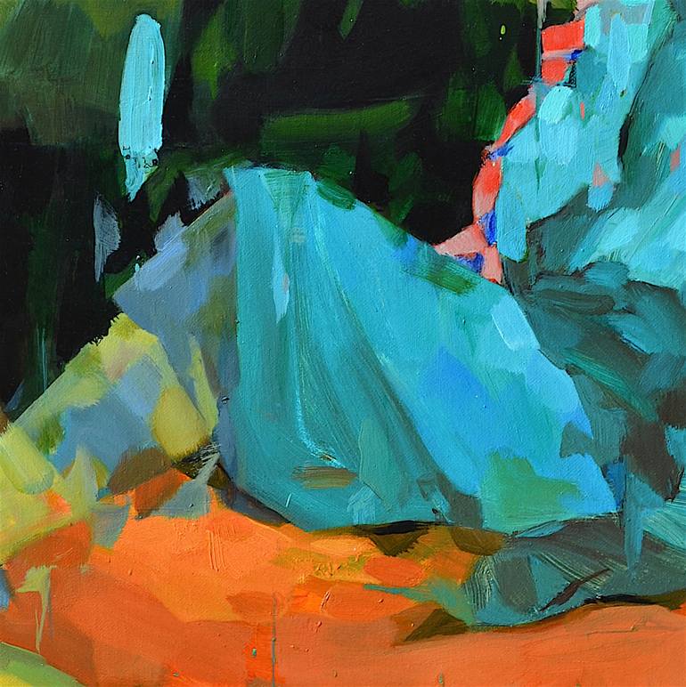 Original People Painting by Melinda Matyas