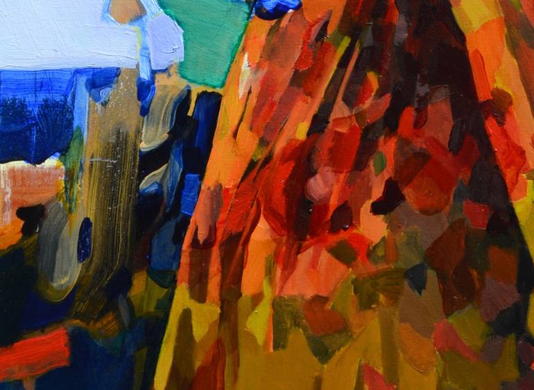 Original Expressionism People Painting by Melinda Matyas