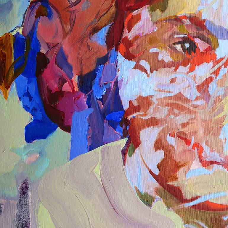 Original Expressionism People Painting by Melinda Matyas