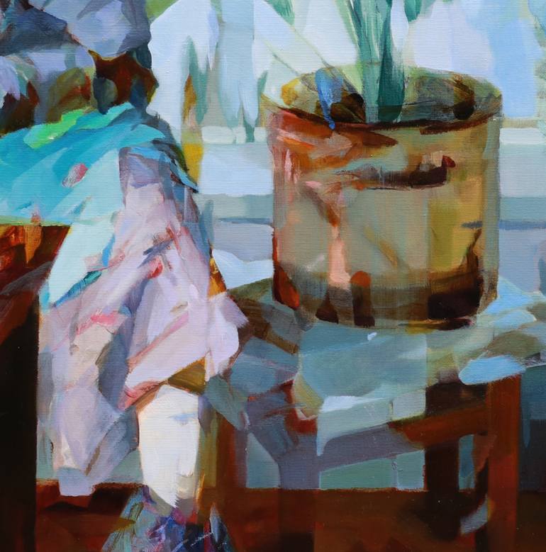 Original People Painting by Melinda Matyas