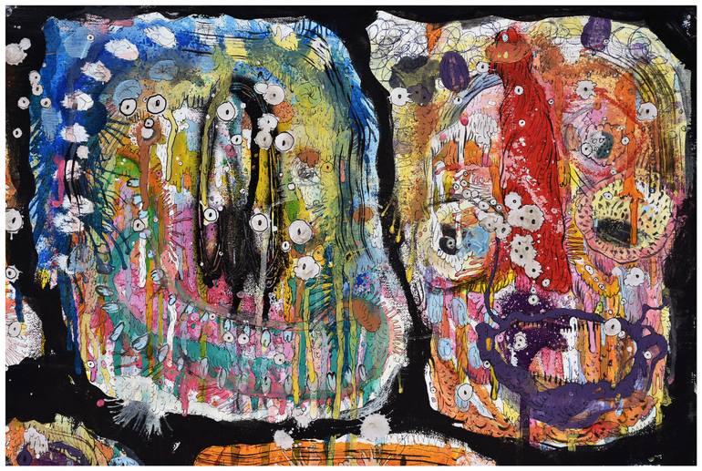 Original Abstract Expressionism Abstract Painting by Carlos  Cea