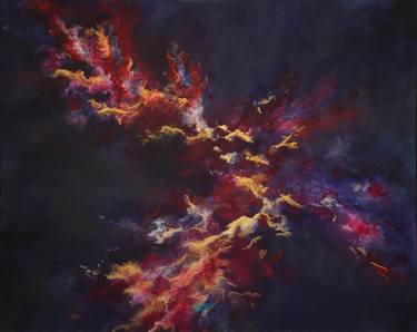 Original Abstract Outer Space Paintings by Kinga Makowka