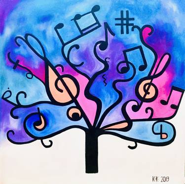 Original Abstract Music Paintings by KOKO JIMENEZ
