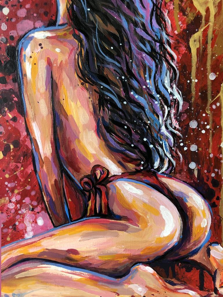 Original Figurative Erotic Painting by Elena Right