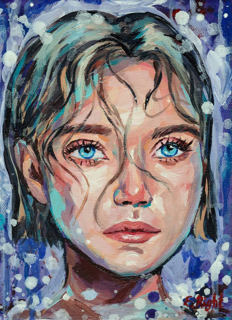 Abstract Boho Third Eye Get Woke Original Acrylic Painting Teenage Girls Gift|