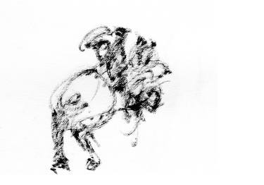 Print of Expressionism Horse Drawings by Frances Swigart