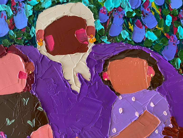 Original Figurative Family Painting by Gulnara Dairova