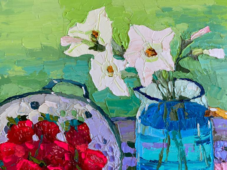 Original Impressionism Still Life Painting by Gulnara Dairova