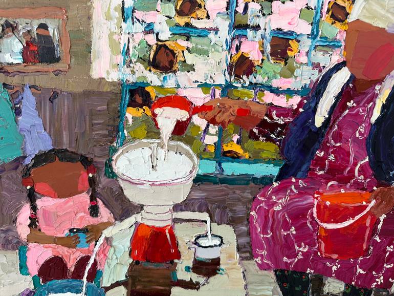 Original Figurative Family Painting by Gulnara Dairova
