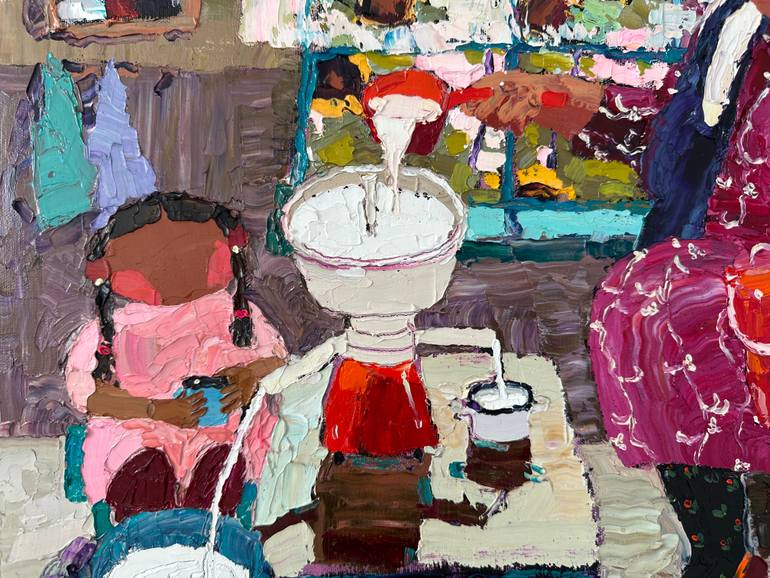 Original Figurative Family Painting by Gulnara Dairova