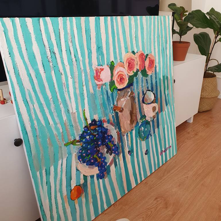 Original Impressionism Still Life Painting by Gulnara Dairova