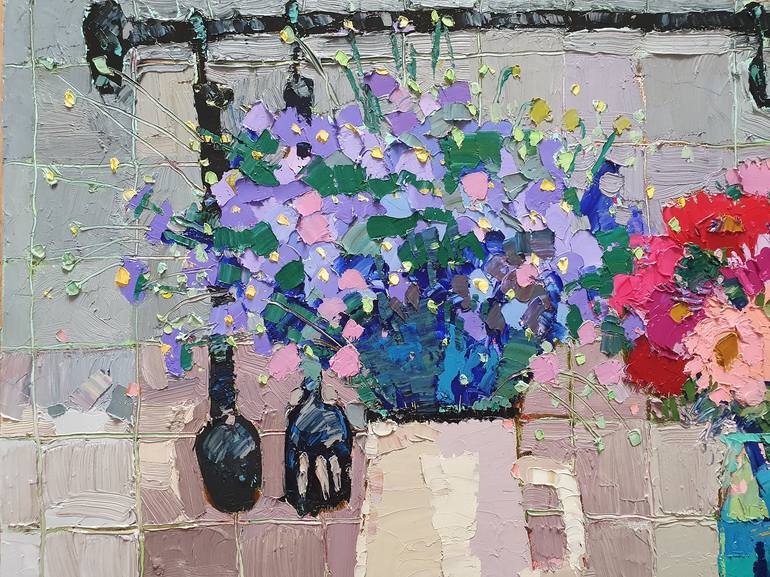 Original Impressionism Still Life Painting by Gulnara Dairova