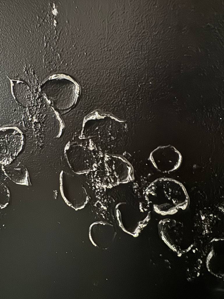Original Black & White Abstract Painting by Svetlana Martin