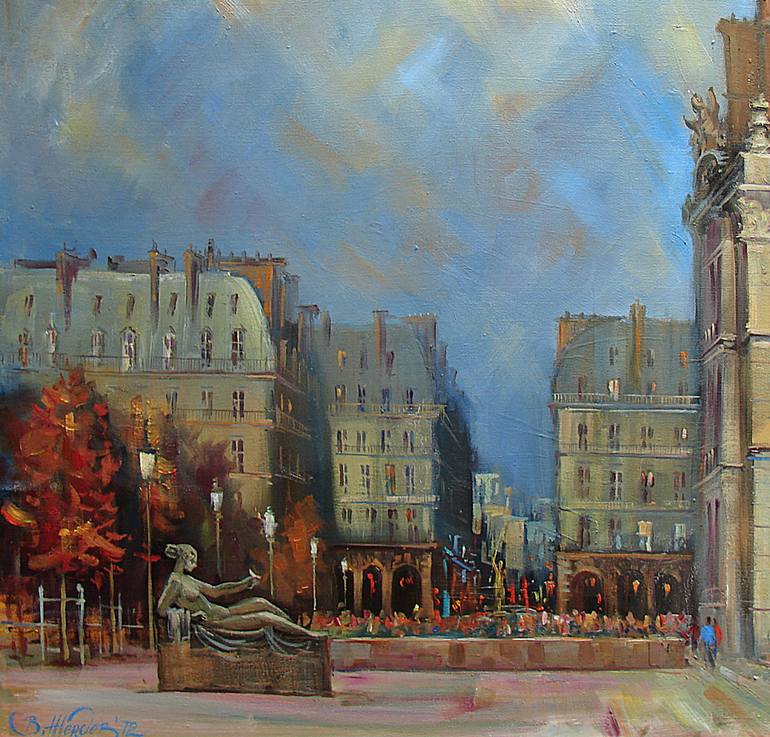 Original Figurative Landscape Painting by Vitalii Zherdiev