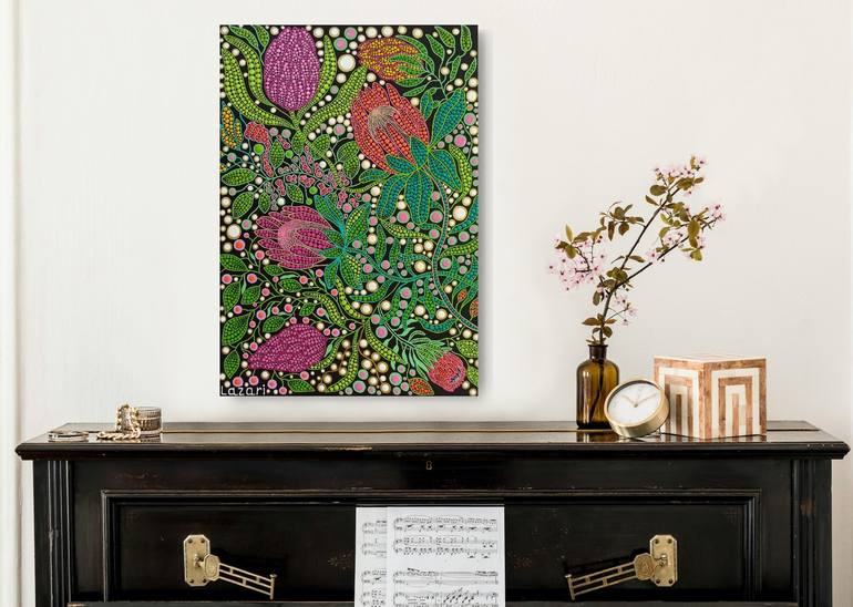 Original Contemporary Floral Painting by Oxana Lazari