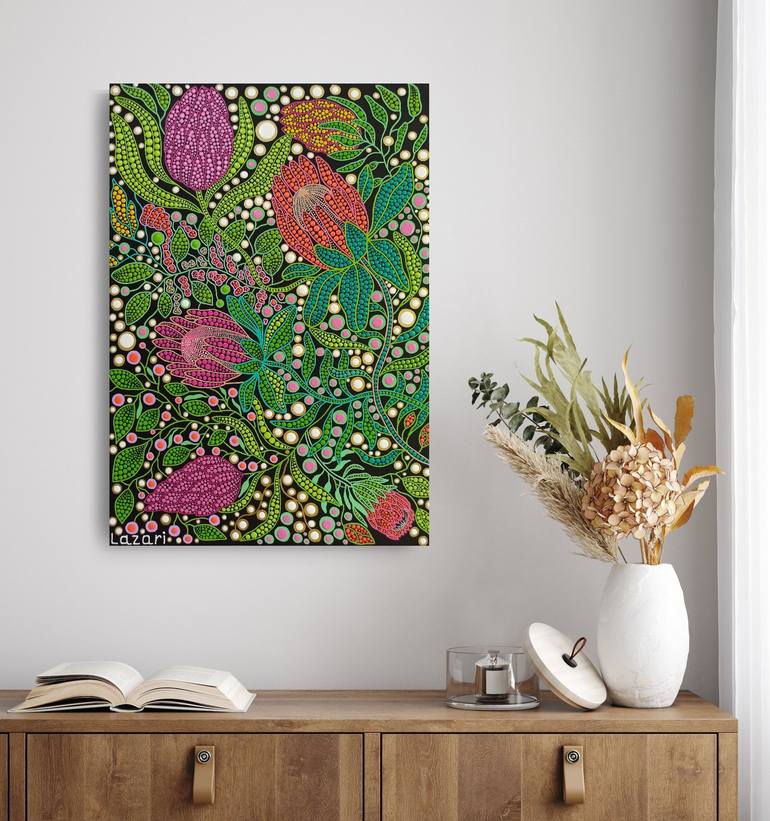 Original Contemporary Floral Painting by Oxana Lazari