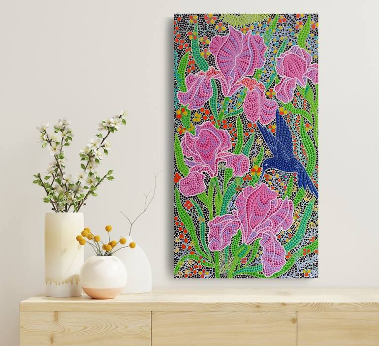 Original Abstract Expressionism Floral Painting by Oxana Lazari