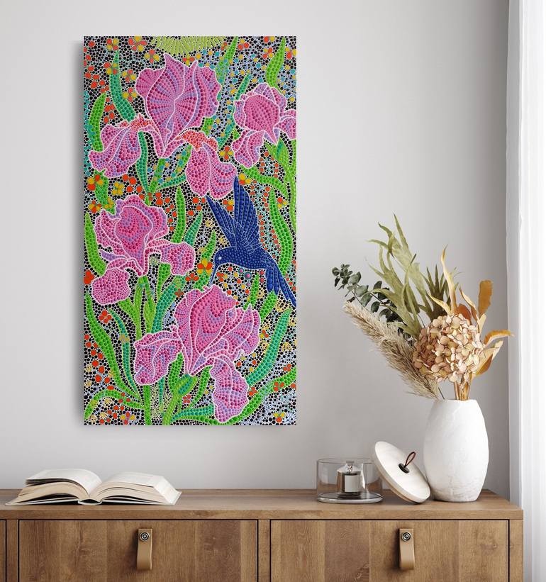 Original Abstract Expressionism Floral Painting by Oxana Lazari