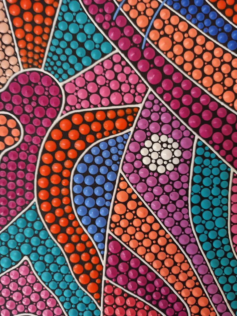 Original Abstract Expressionism Animal Painting by Oxana Lazari