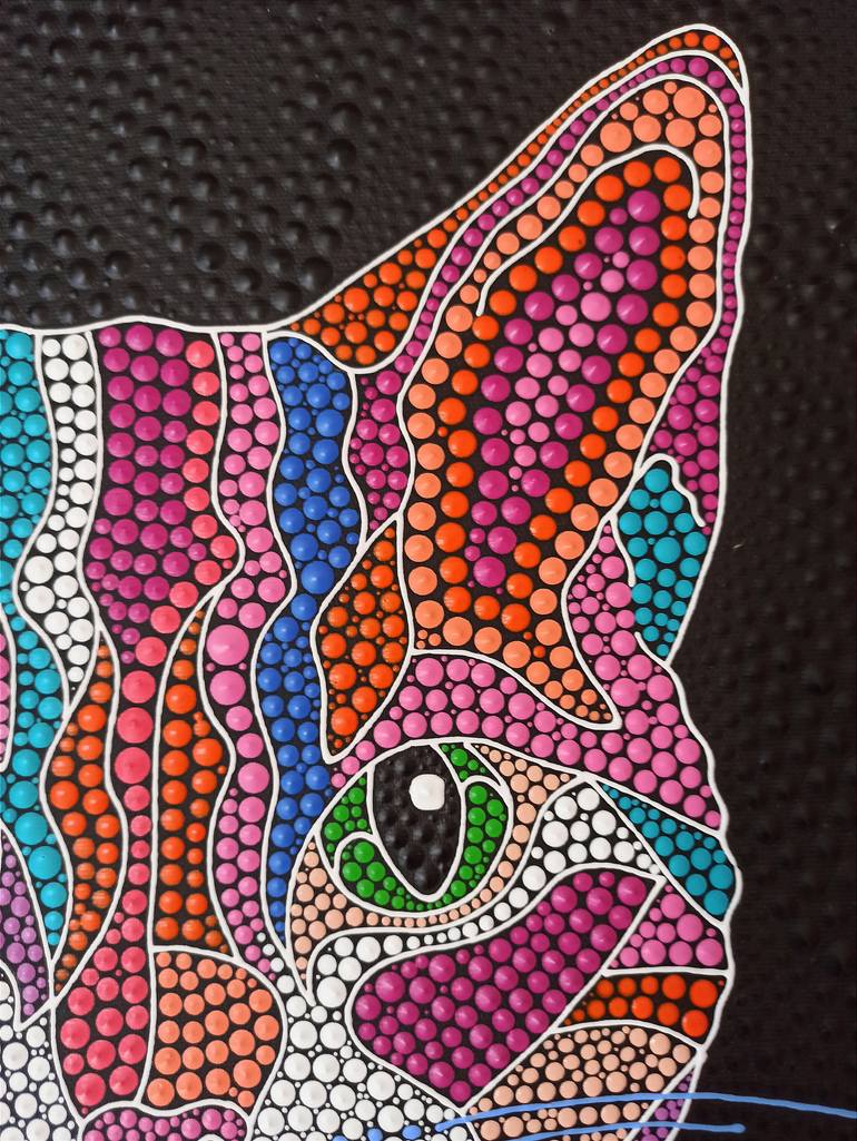 Original Abstract Expressionism Animal Painting by Oxana Lazari