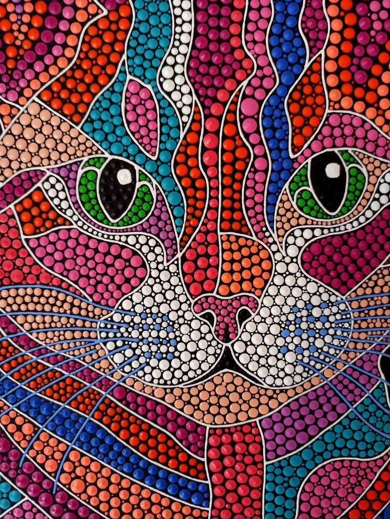 Original Abstract Expressionism Animal Painting by Oxana Lazari