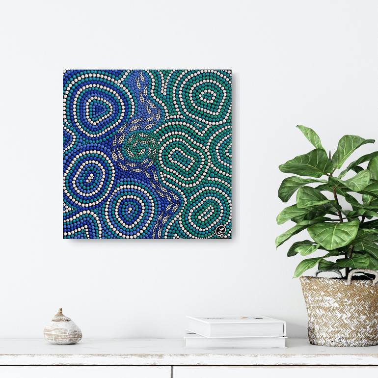 Original Abstract Seascape Painting by Oxana Lazari