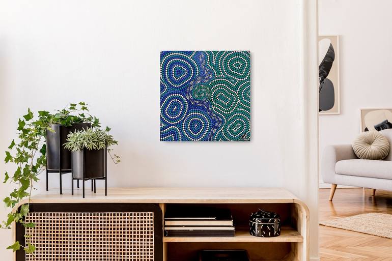 Original Abstract Seascape Painting by Oxana Lazari