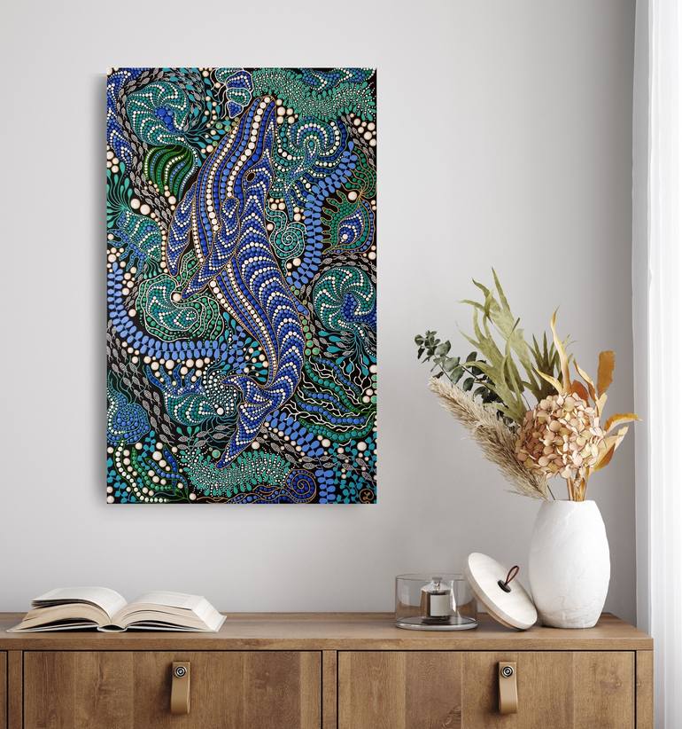 Original Abstract Expressionism Animal Painting by Oxana Lazari