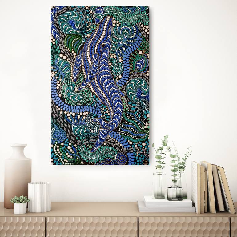 Original Abstract Expressionism Animal Painting by Oxana Lazari